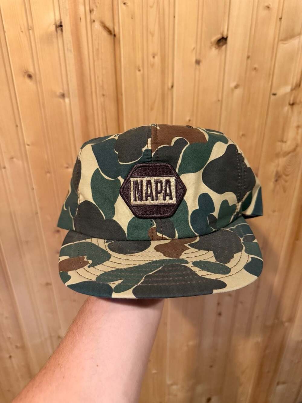Vintage NAPA Auto Parts Camouflage Snapback Trucker Hat